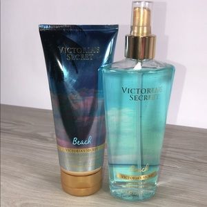 Body mist and lotion.